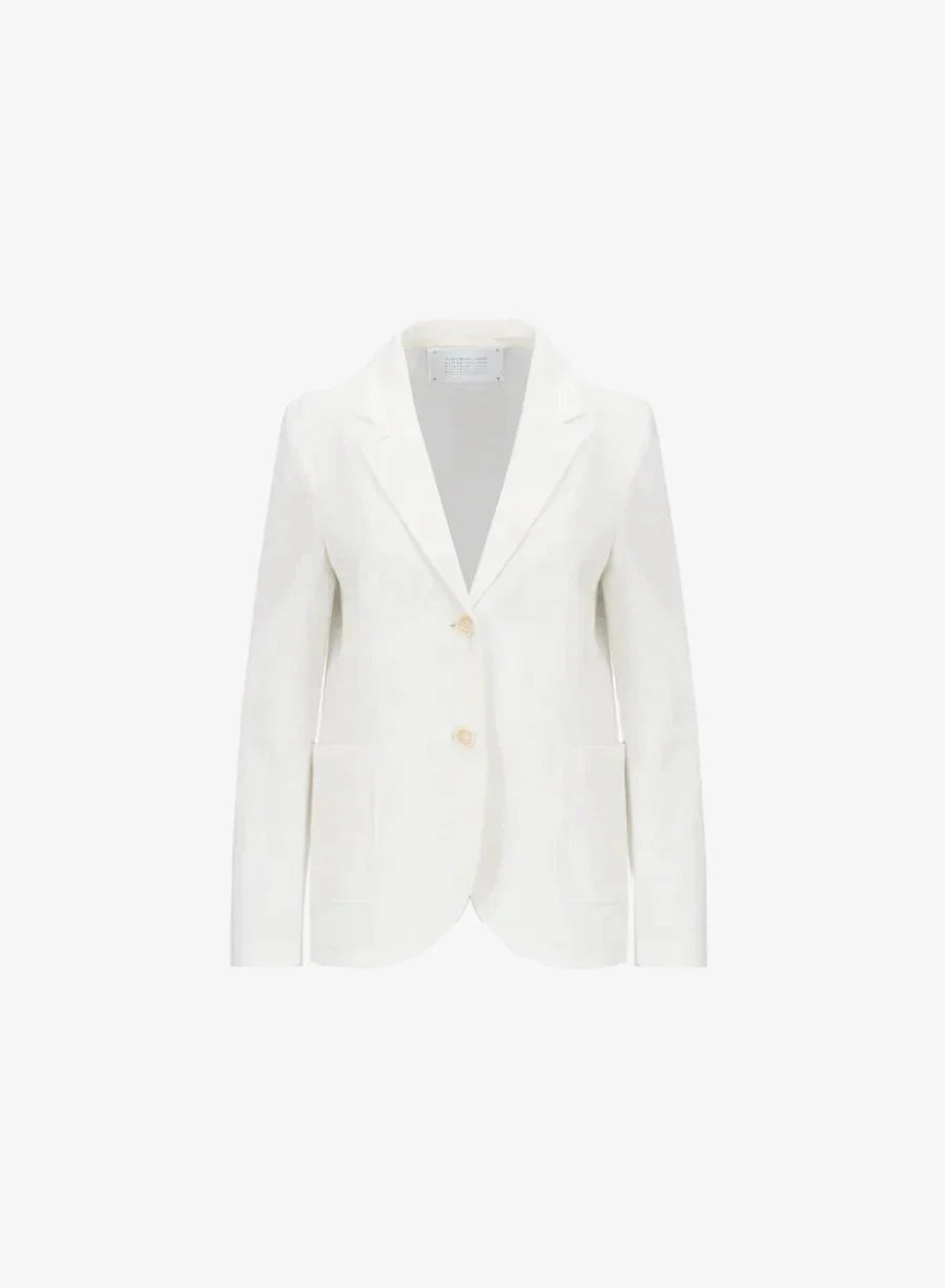 Women’s stand up collar blazer loro piana honeycomb