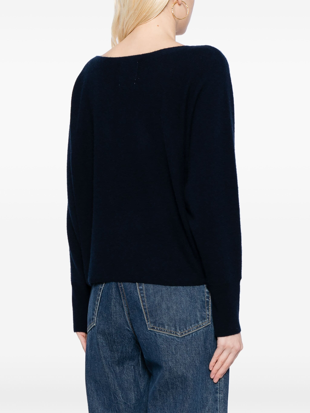 Yangon boat neck - navy Cashmere Jumper COLORUSH