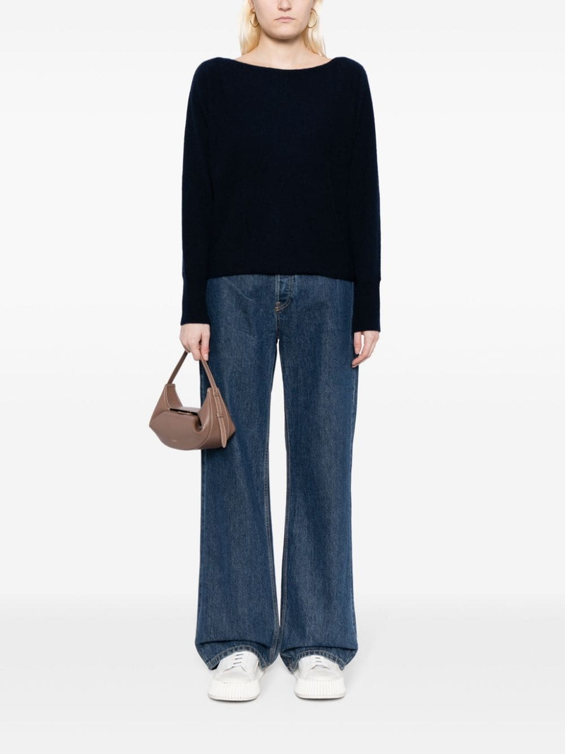 Yangon boat neck - navy Cashmere Jumper COLORUSH