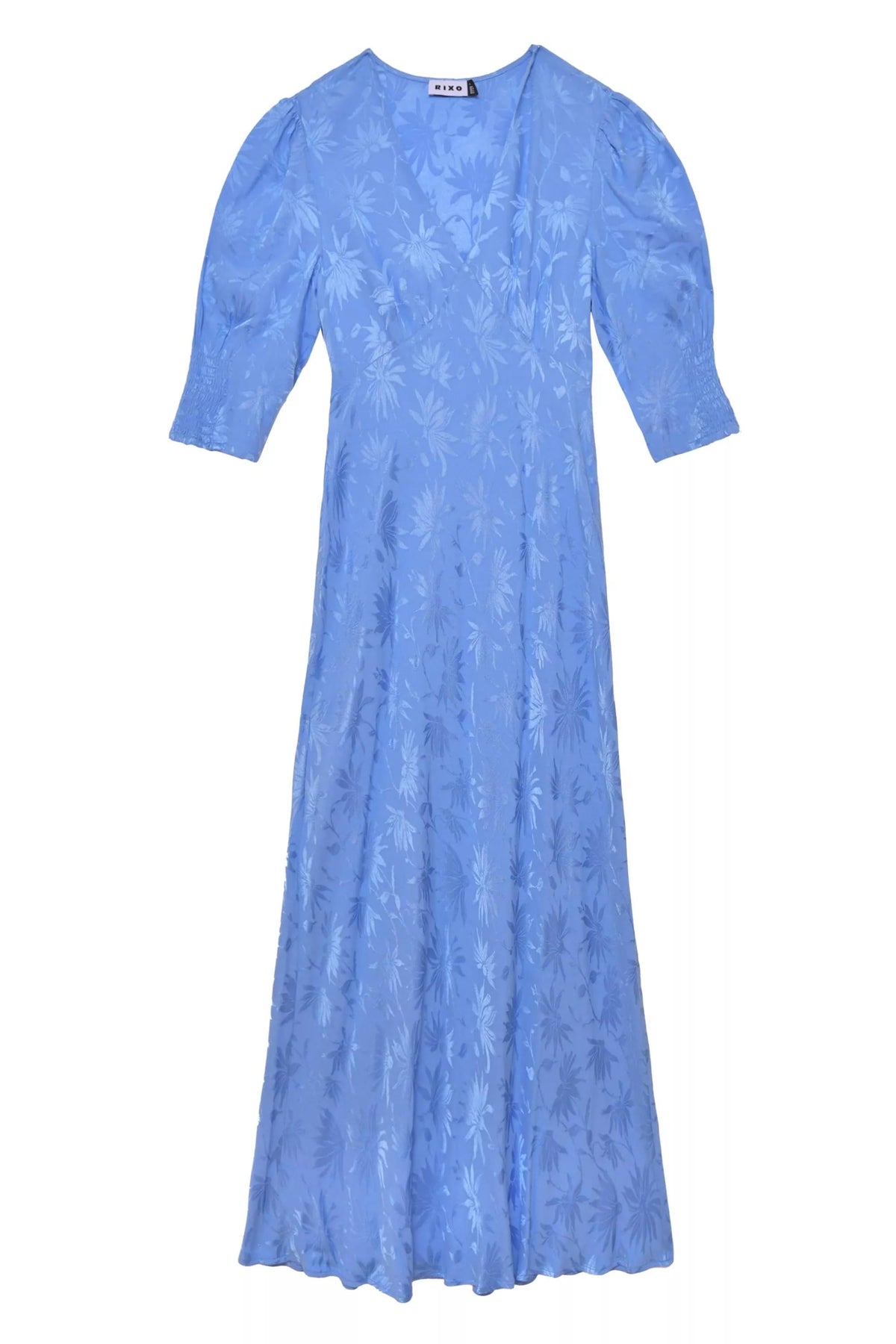 Zadie Dress - Daisy Jacquard Blue Dresses RIXO