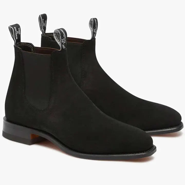 Comfort Craftsman Boot - Black Suede Boots R.M. WILLIAMS