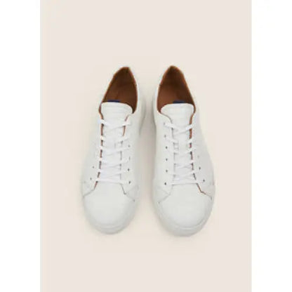 Icon Cupsole Leather Trainer - White Trainers HACKETT