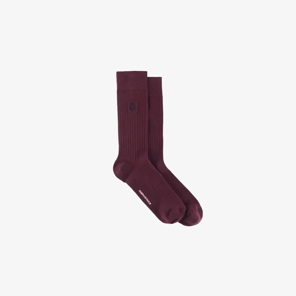 Mens Socks - Burgundy Socks FAIRFAX & FAVOR