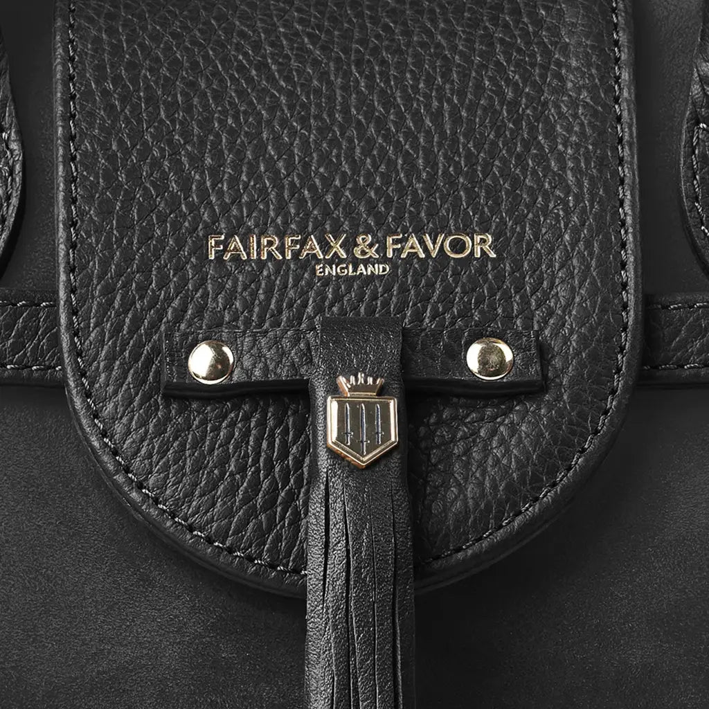 Mini Windsor Bag - Black Suede Bags & Purses FAIRFAX & FAVOR