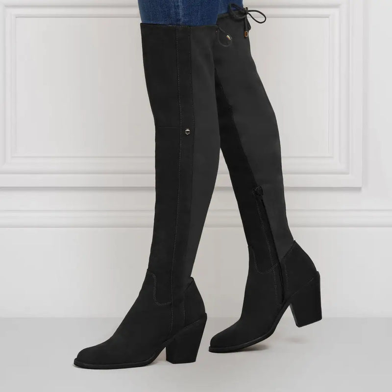 Over Knee Brompton - Black Tall Boots FAIRFAX & FAVOR