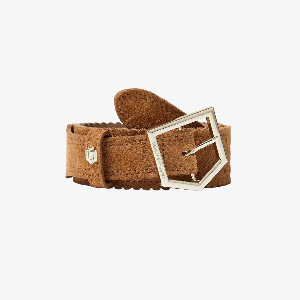 Regina Belt - Tan Suede Belts FAIRFAX & FAVOR