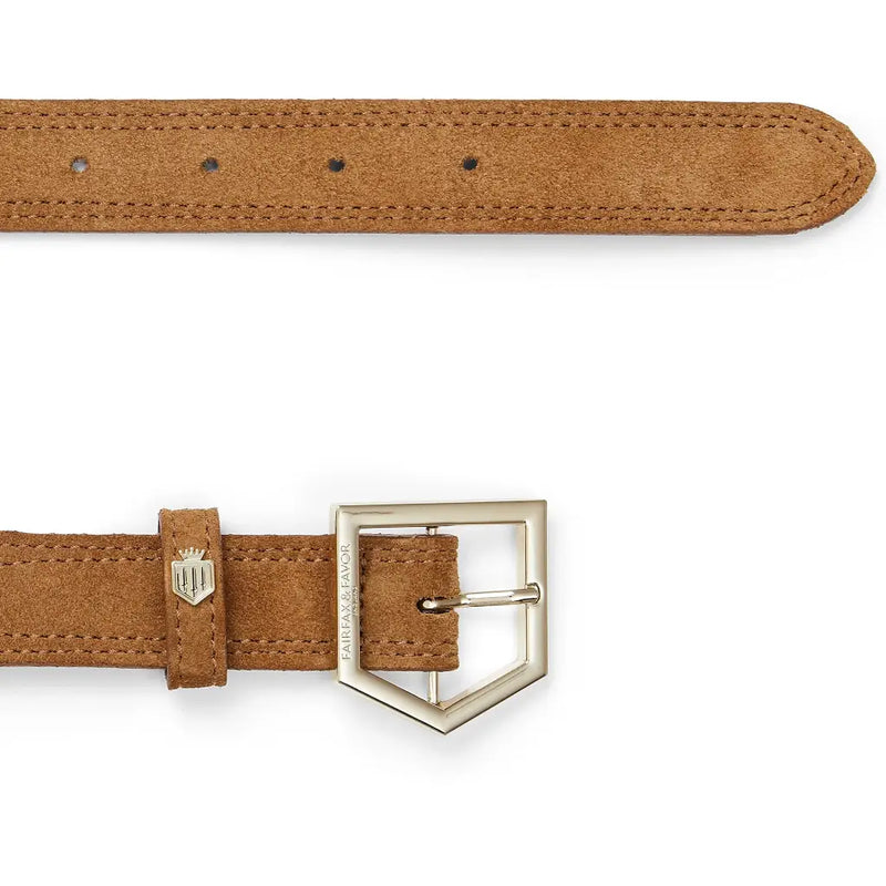 Regina Belt - Tan Suede Belts FAIRFAX & FAVOR