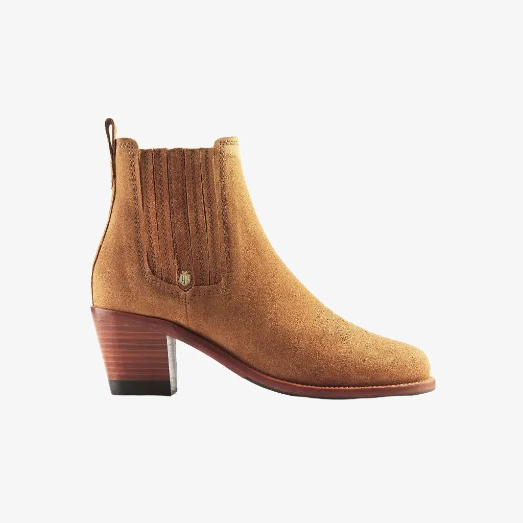 Rockingham Ankle Boot - Tan Suede Short Boots FAIRFAX &