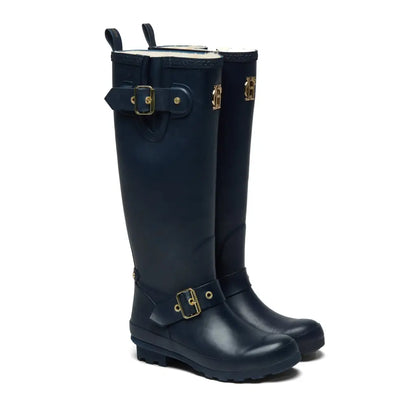 Sherpa Lined Regency Wellington Boot - Matte Navy Wellington