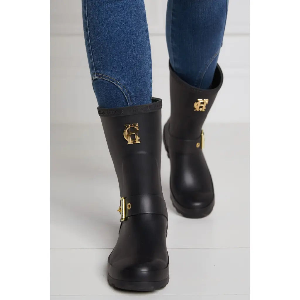 Short Zip Chelsea Wellington Boot - Matte Black Wellington