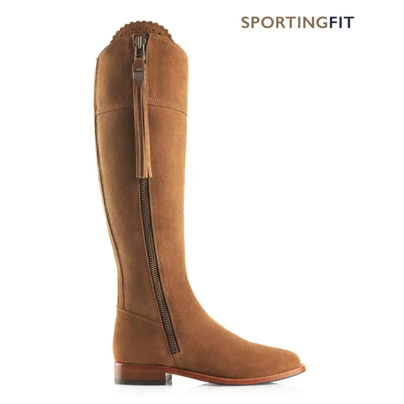 Sporting Fit Regina - Tan Suede Tall Boots FAIRFAX & FAVOR