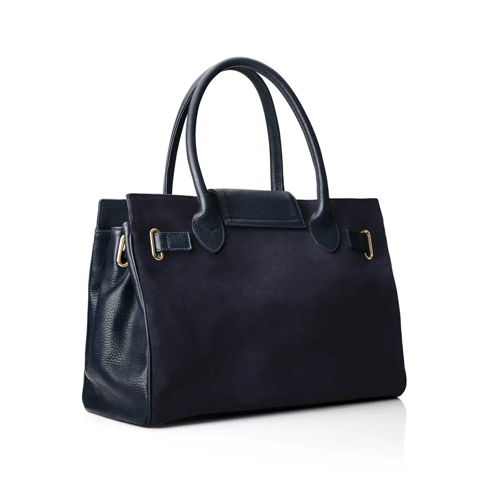 Windsor Handbag - Navy Suede - Navy - Bags & Purses