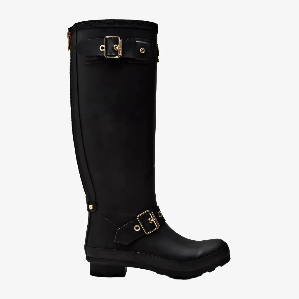 Zip Chelsea Wellington - Matte Black Wellington Boots